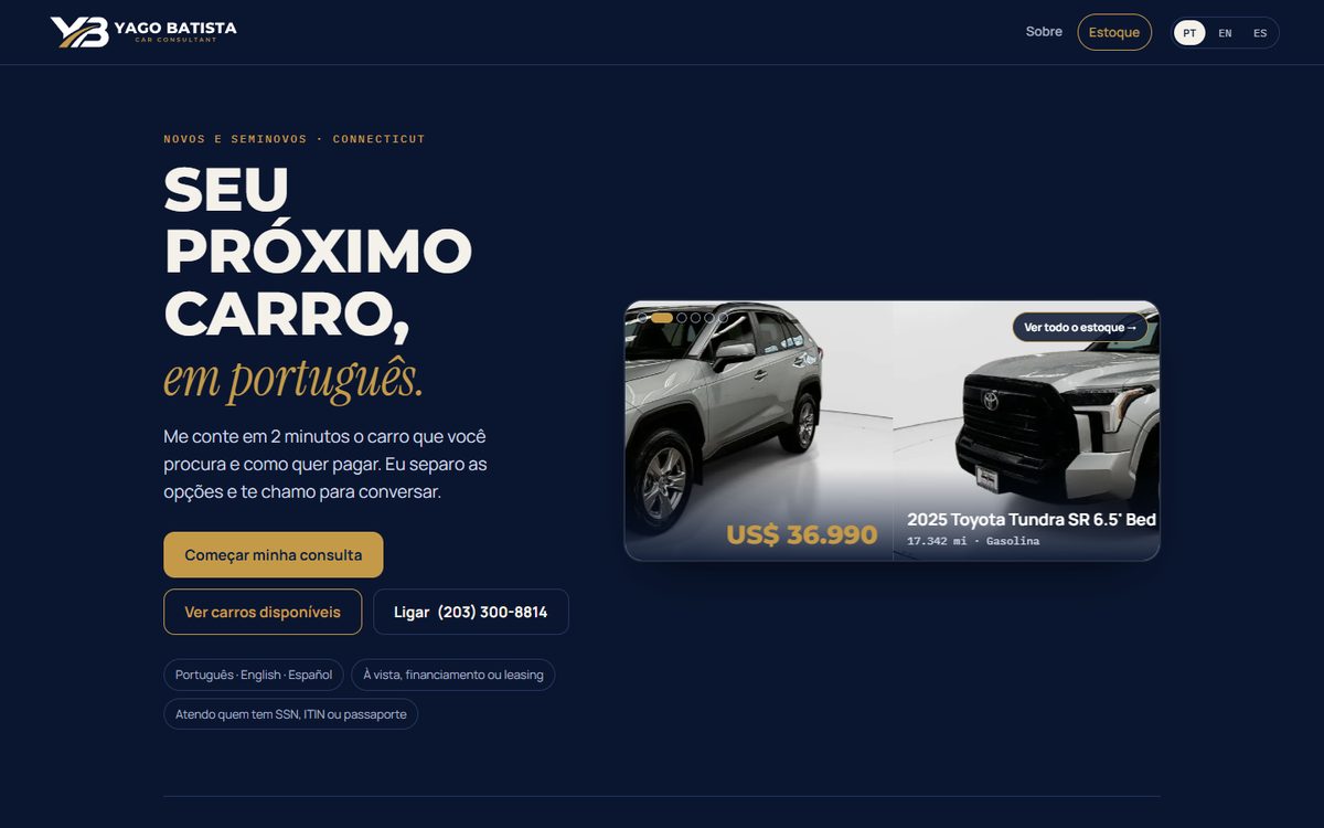 Site de carros do Yago